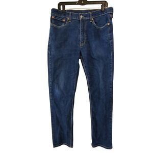 Levis 514 Straight Fit Jeans Mens 36x34 Dark Wash Blue Denim 00514-1325